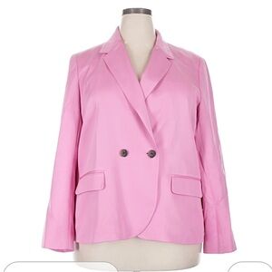 NWT J. Crew Pink Double-Breasted notched Collar BlazerSZ 24 Tencel